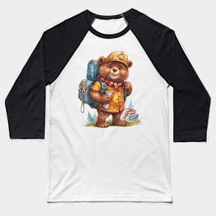 Watercolor Adventure Bear #4 Baseball T-Shirt